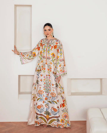 Vintage Printed Long Dress