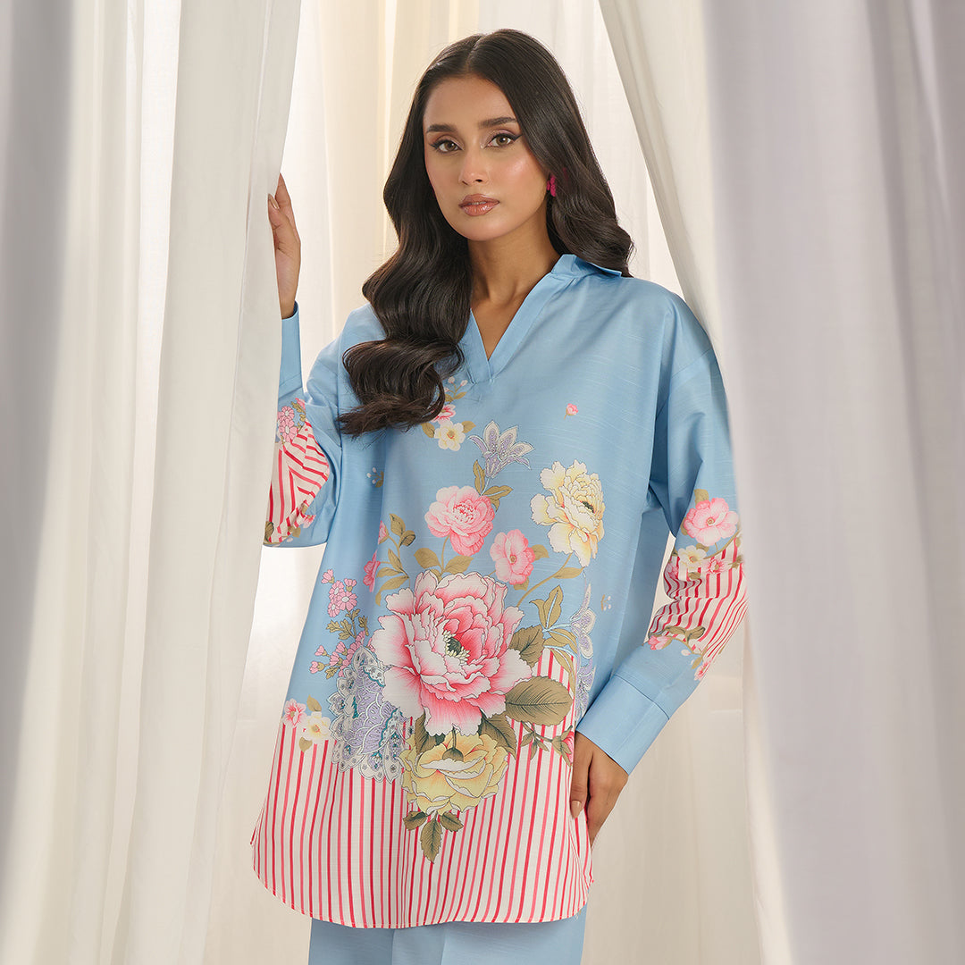 Pastel Floral Elegance Co-Ord Set