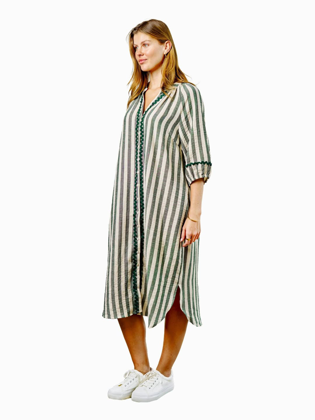 Striped Printed Long Dress
