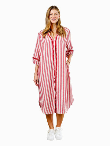 Striped Printed Long Dress