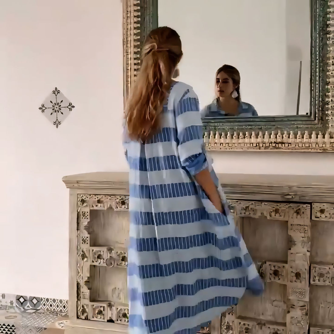 Shirt Style Long Dress