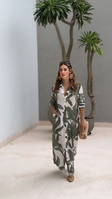 Long Length Shirt Style Dress