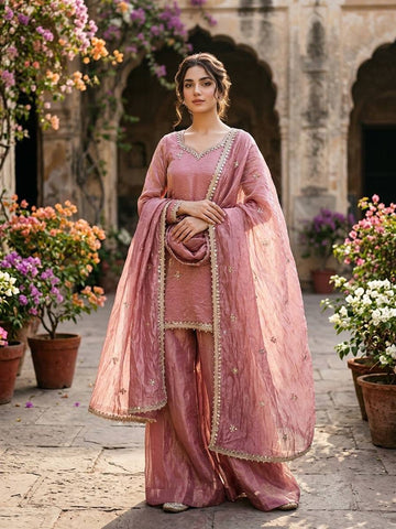 Silk Sharara palazzo Set
