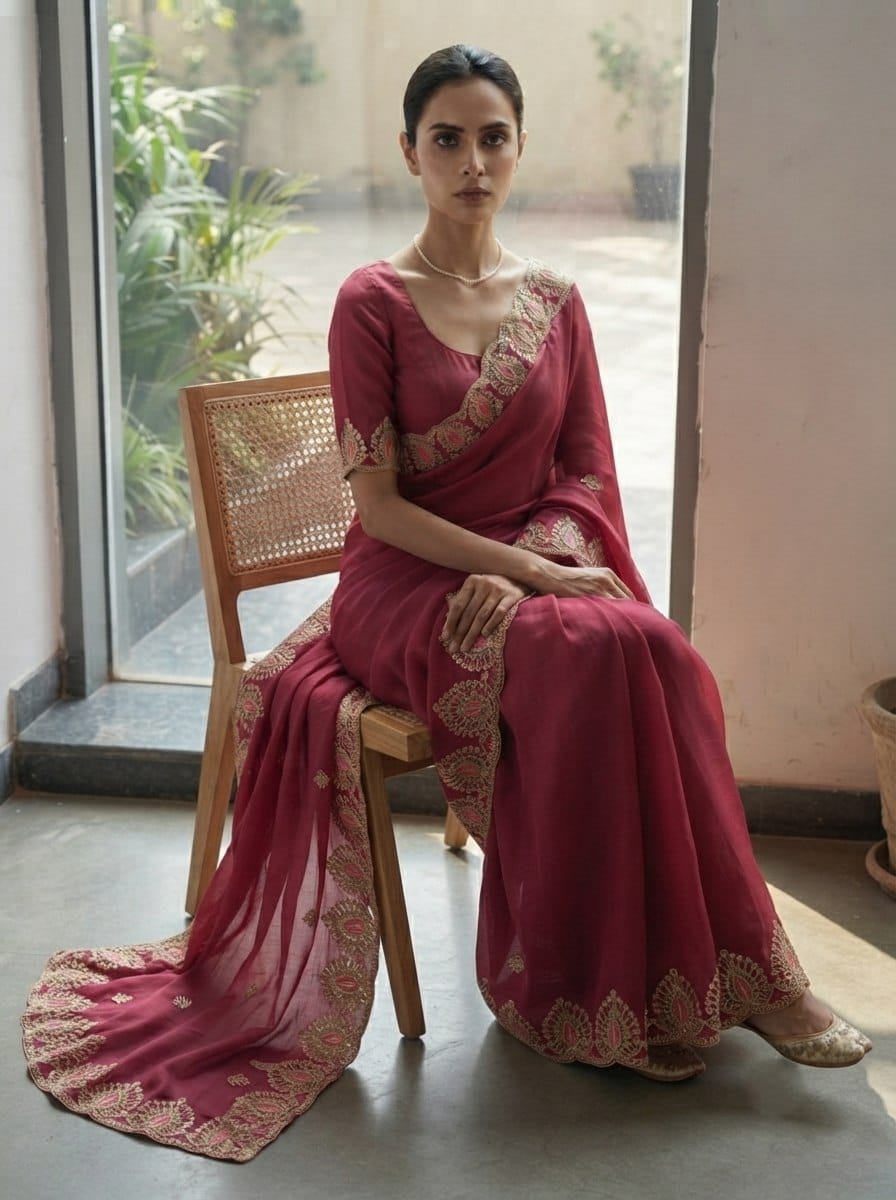 Soft Chiffon  Saree
