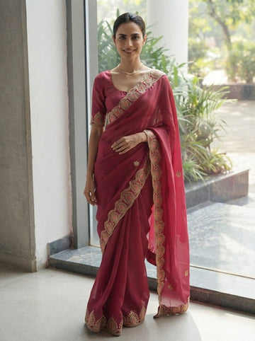 Soft Chiffon  Saree