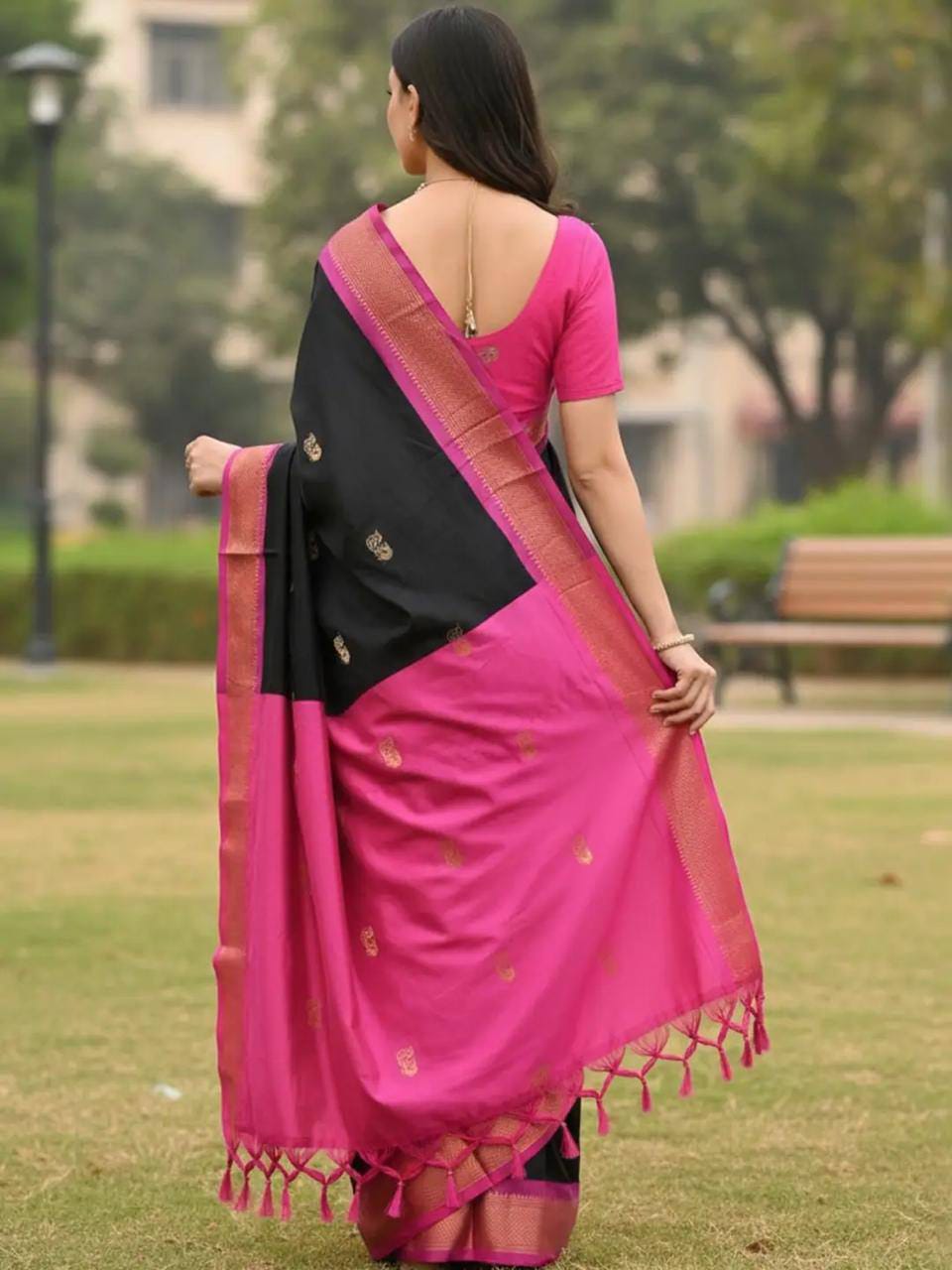 Soft Lichi Silk Saree