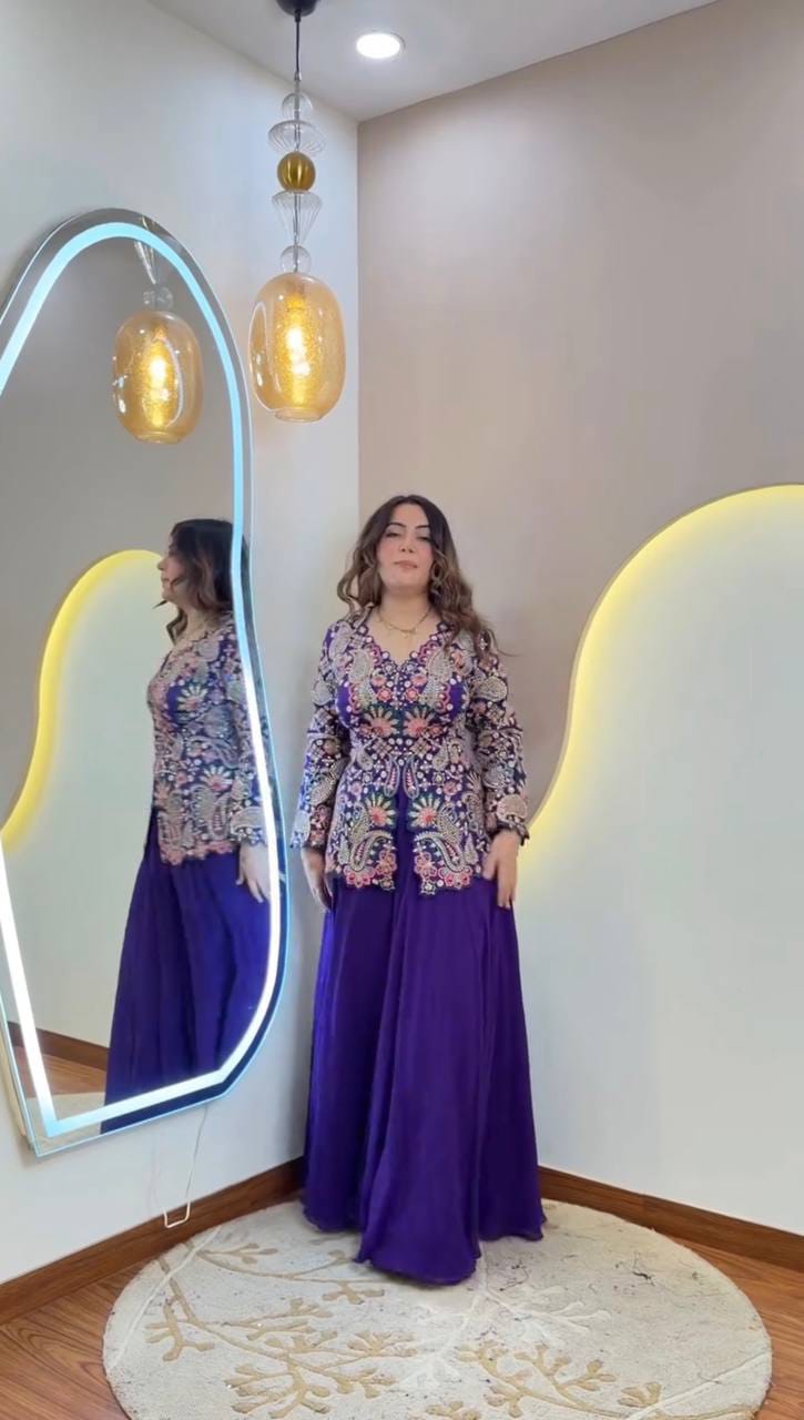 Embroidery Sharara Set
