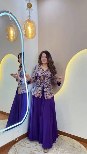 Embroidery Sharara Set