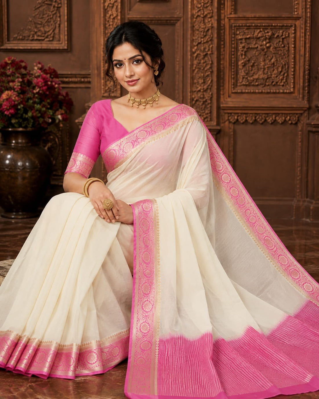 Exclusive Naylon  Chinnon Saree
