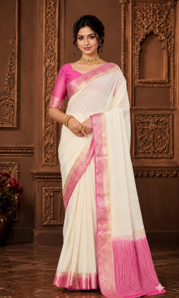 Exclusive Naylon  Chinnon Saree