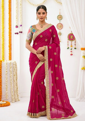 Embroidery saree