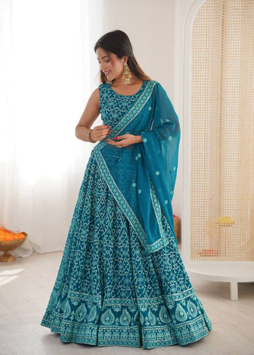 Faux Georgette Lehenga Set
