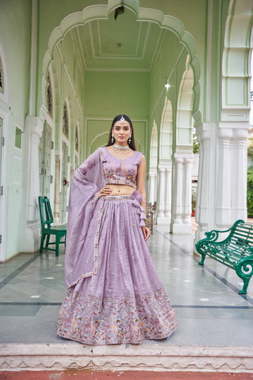 Sequin Embroidery Lehenga Set
