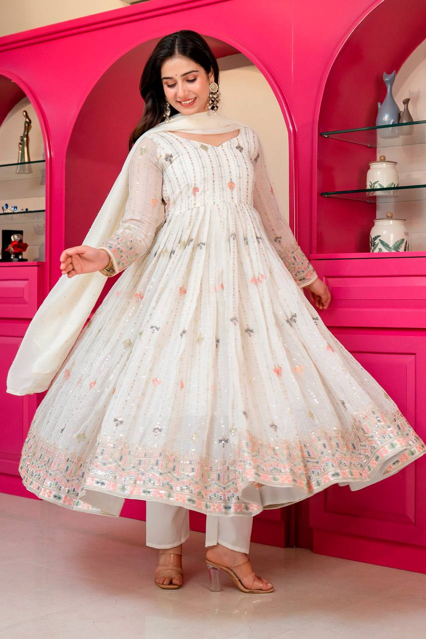 Embroidery Anarkali Suit
