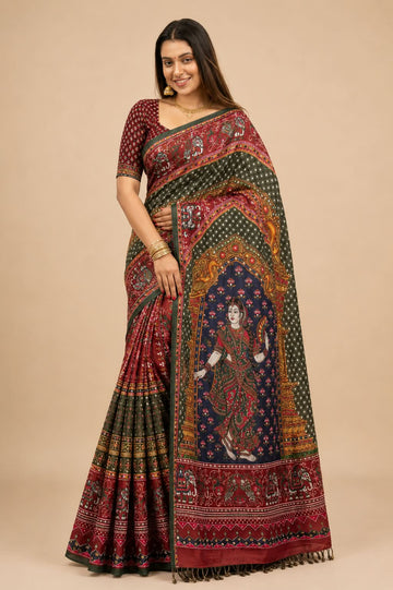 Beautiful Printed trending Silk Saree