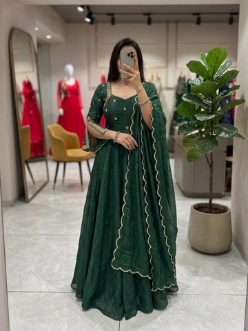 Georgette Gown with Dupatta