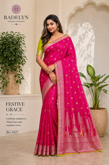 Khadi Crepe Minakari Saree
