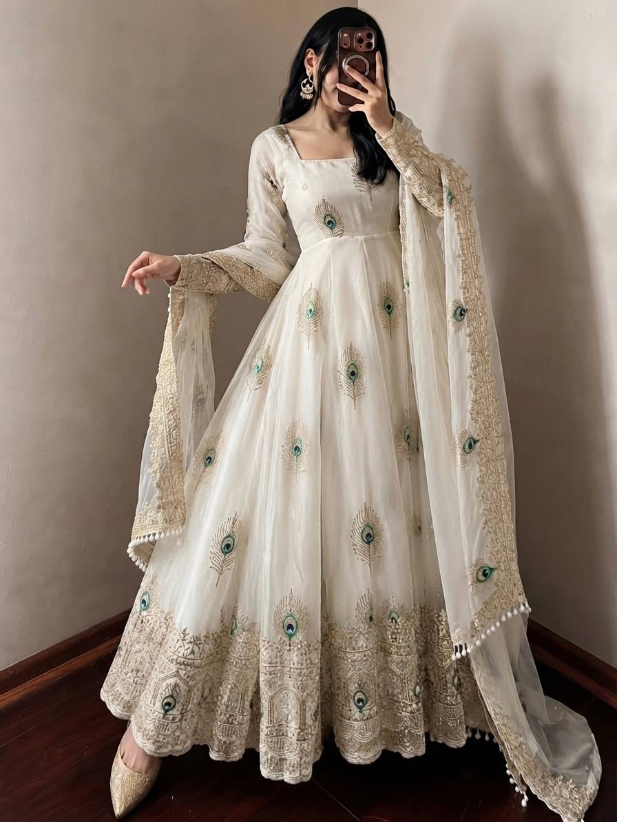 Heavy Sequence Embroidery Gown Set