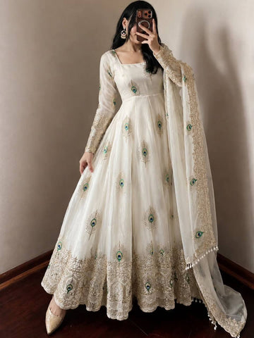 Heavy Sequence Embroidery Gown Set
