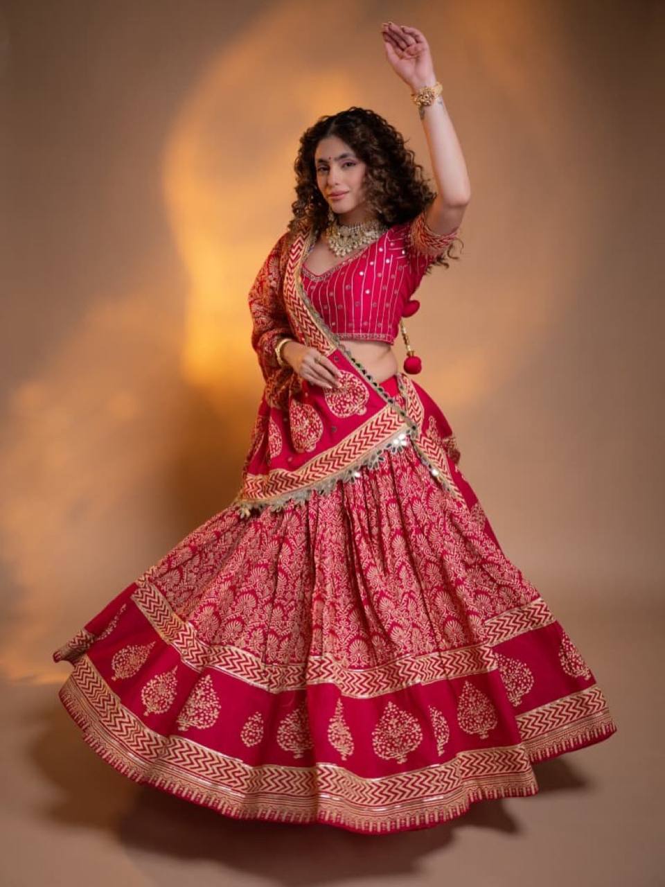 Simple Printed Lehenga Choli