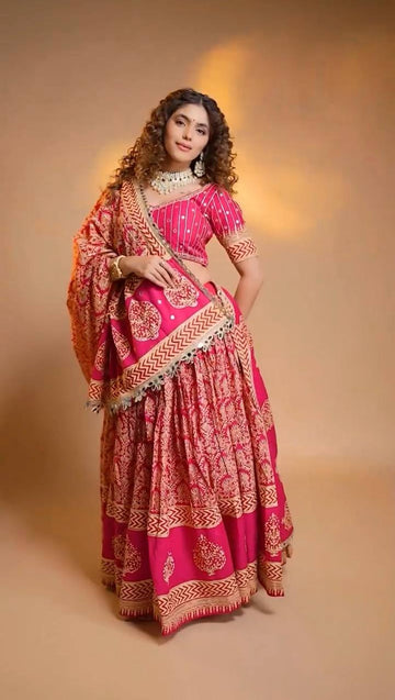 Simple Printed Lehenga Choli