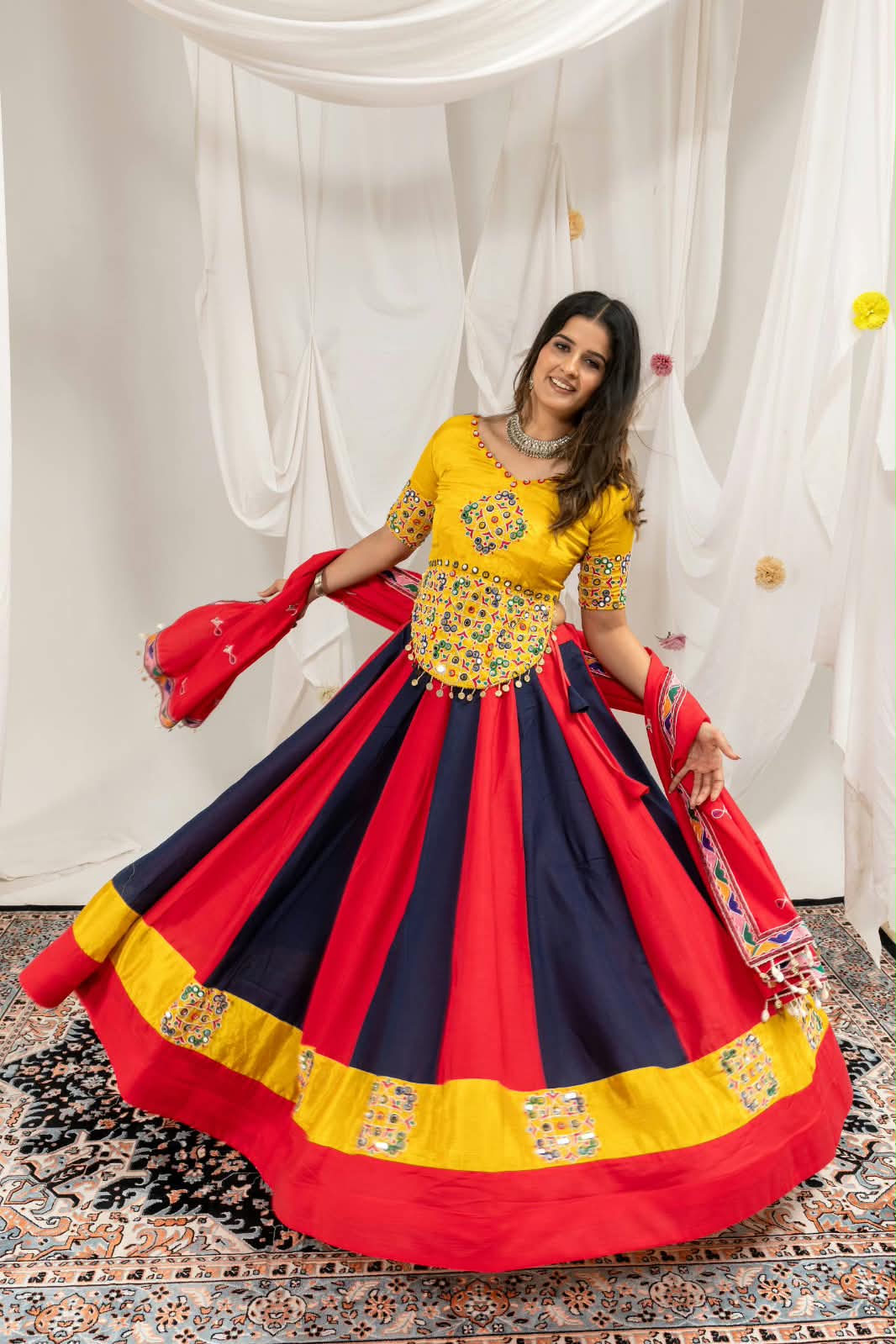 Mirror work Lehenga Set