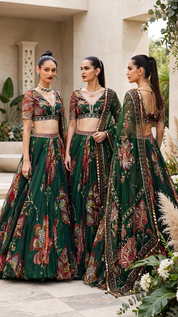 Stylish Floral Lehenga Set