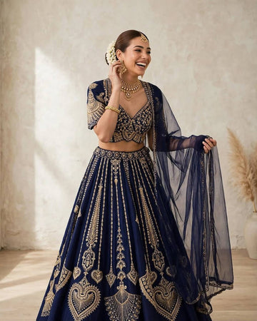 Premium Diamond Silk Lehenga Set
