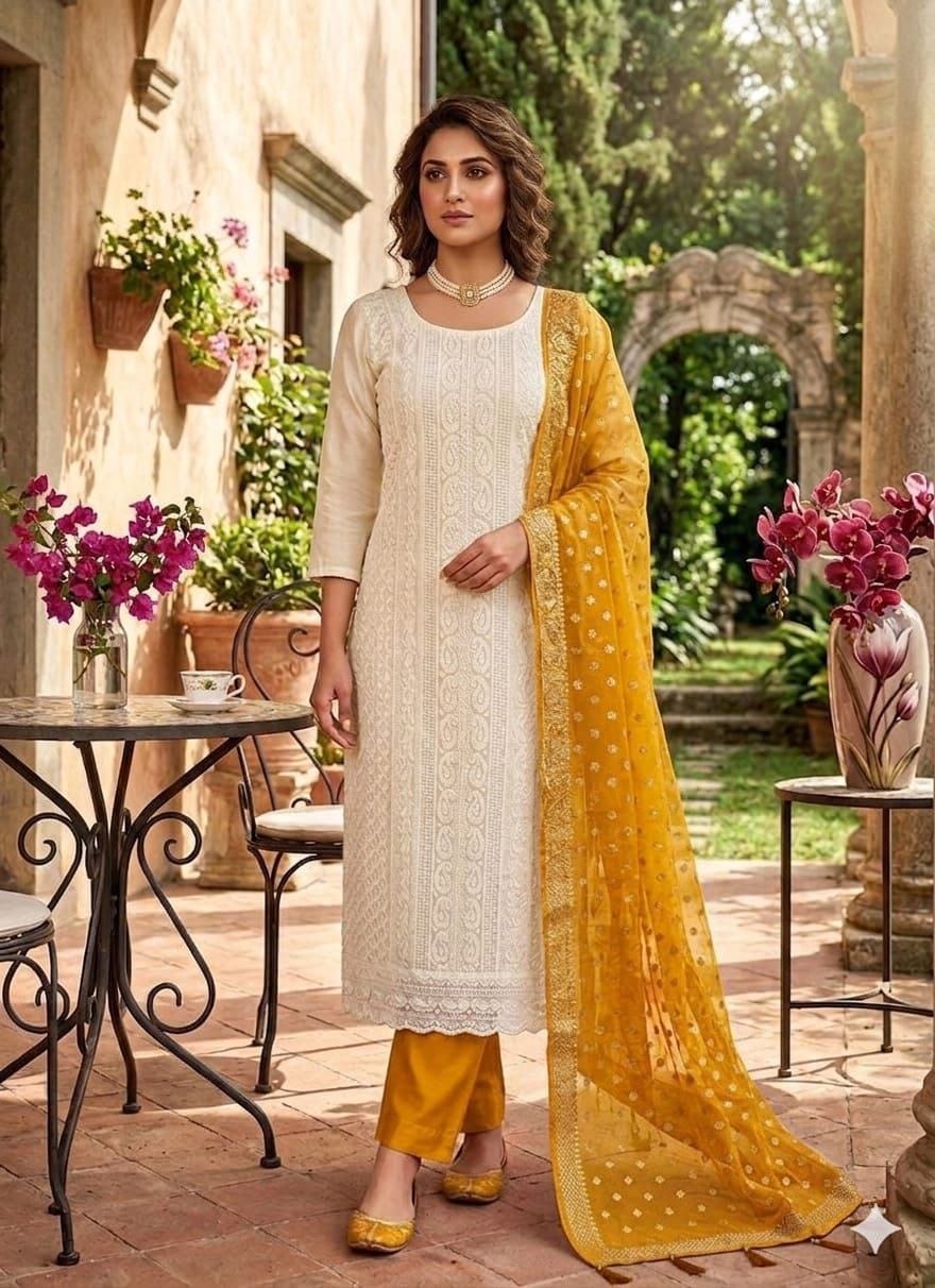 Silk kurti salwar suit