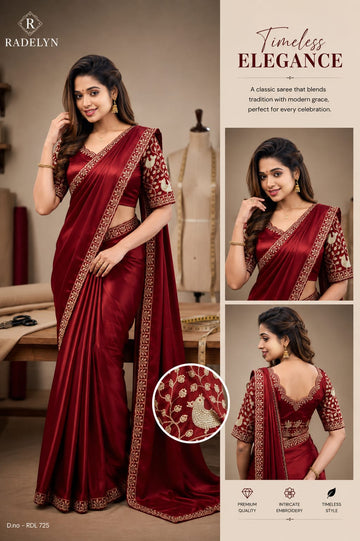 Embroidery Silk Saree