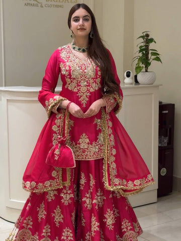 Embroidery Sharara Set