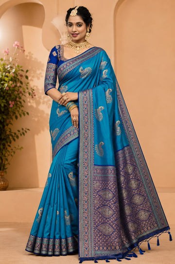 Peacock dancing print paithani silk saree