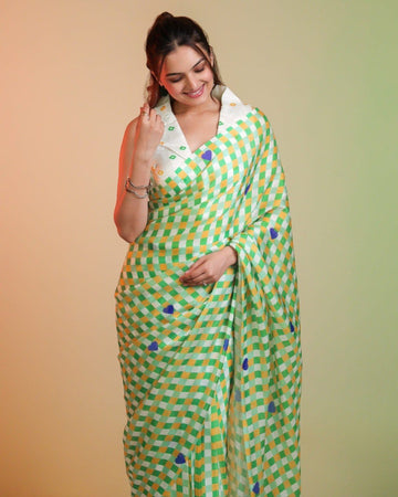 Saree Independence day look