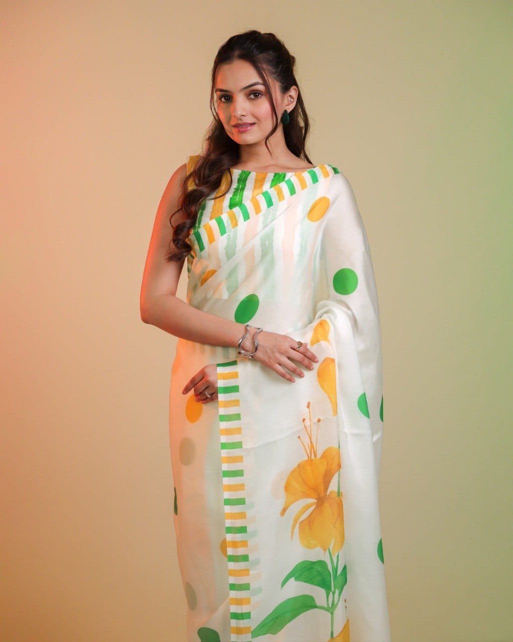 Independence day look Saree