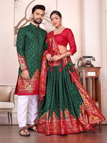 Couple wear lehenga & kurta