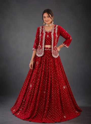 Embroidery silk Lehenga