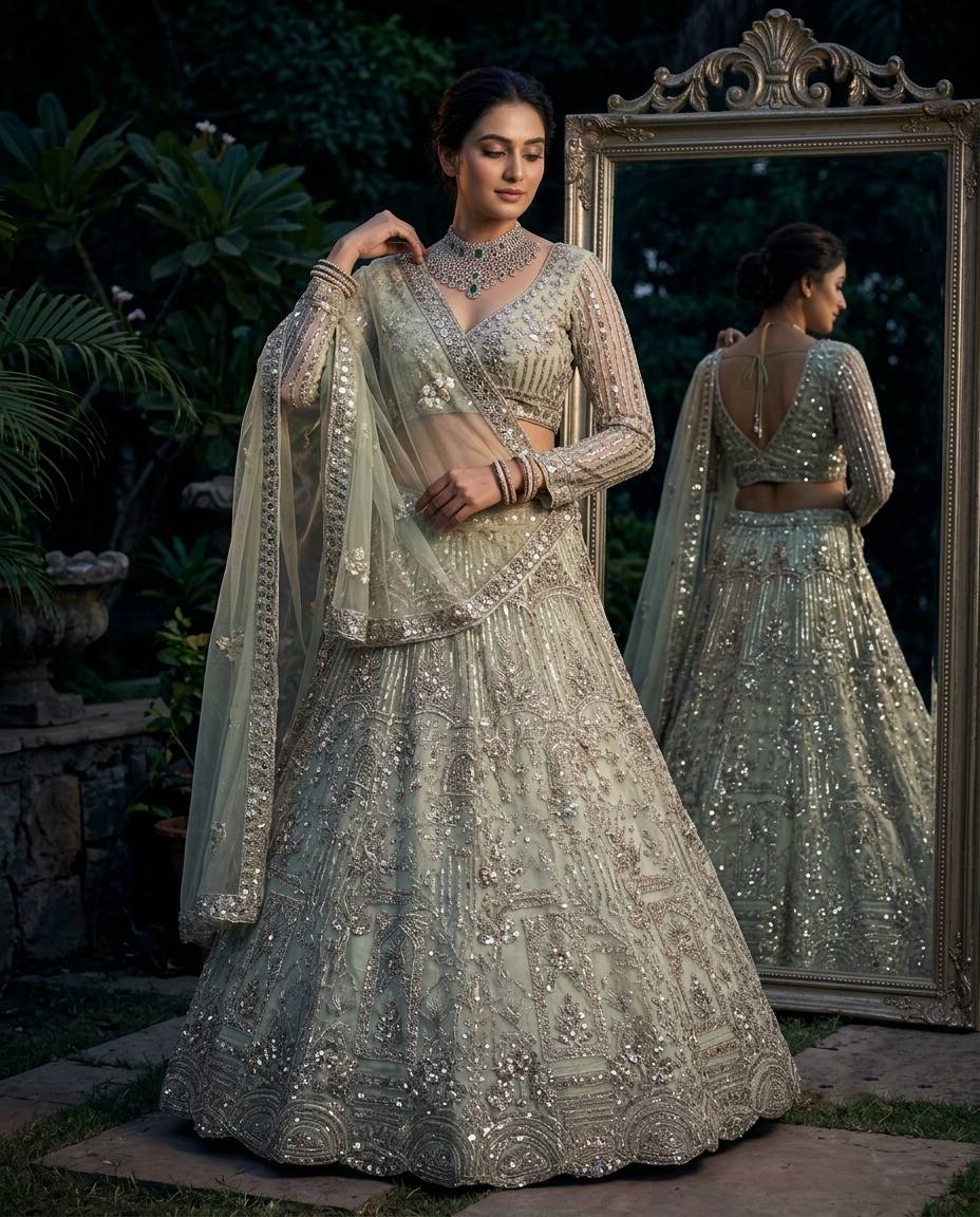 Soft Net Lehenga