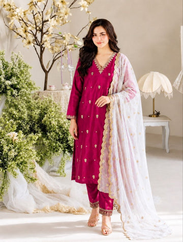 Embroidery Silk Salwar Set