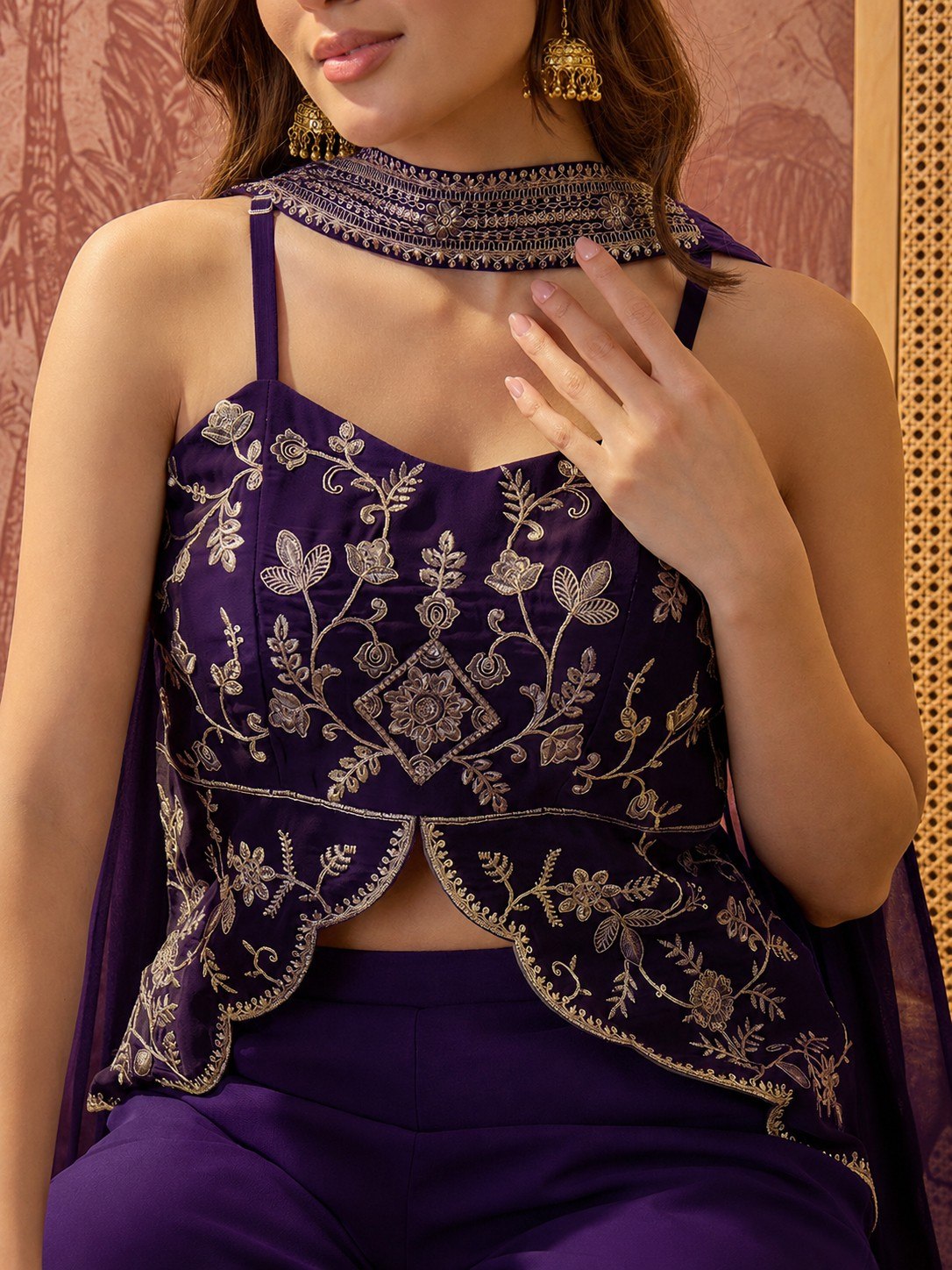Embroidery Sharara Set