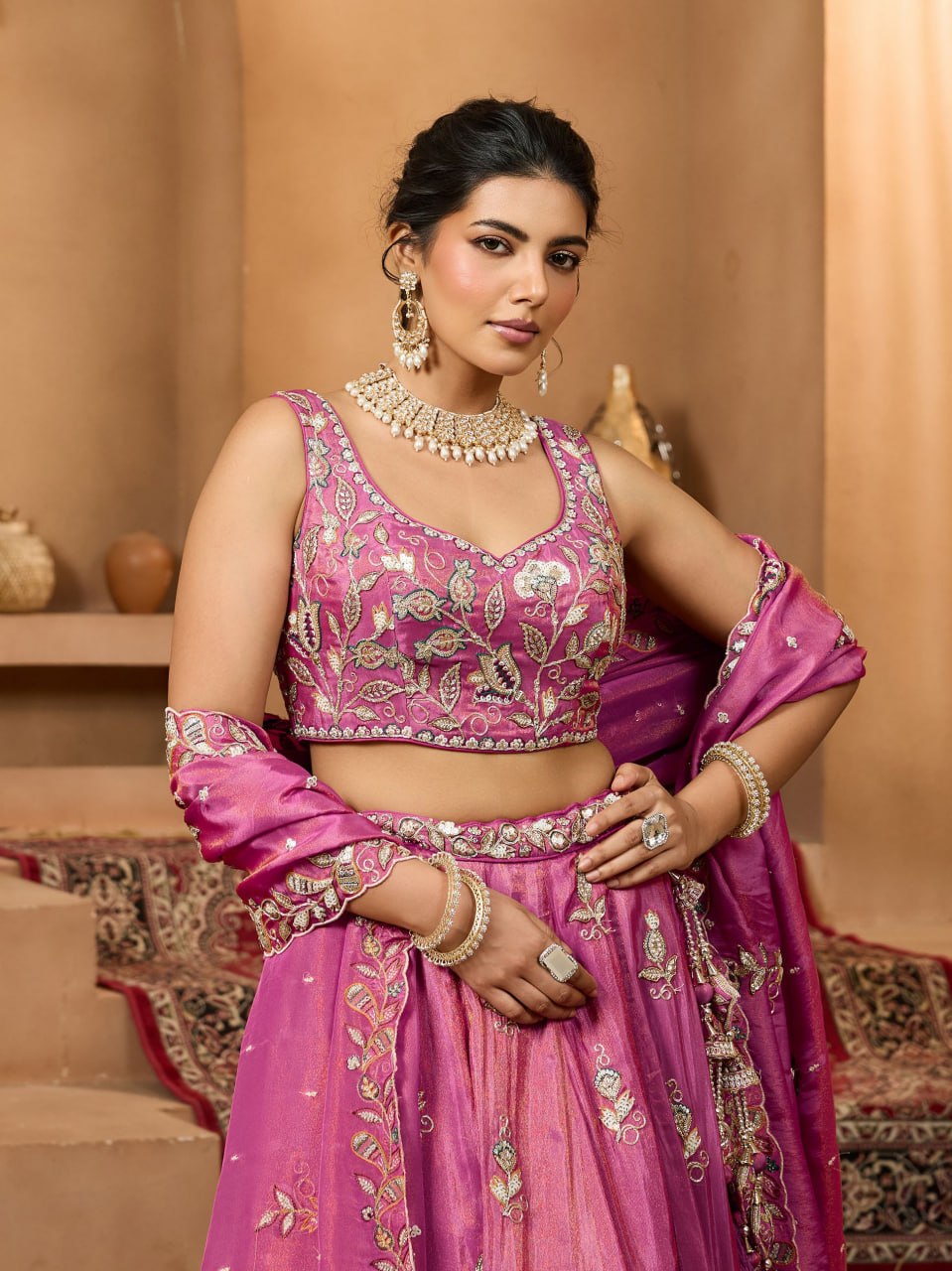 Pastel Embroidery Lehenga