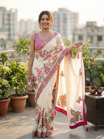 Soft Chinnon Saree
