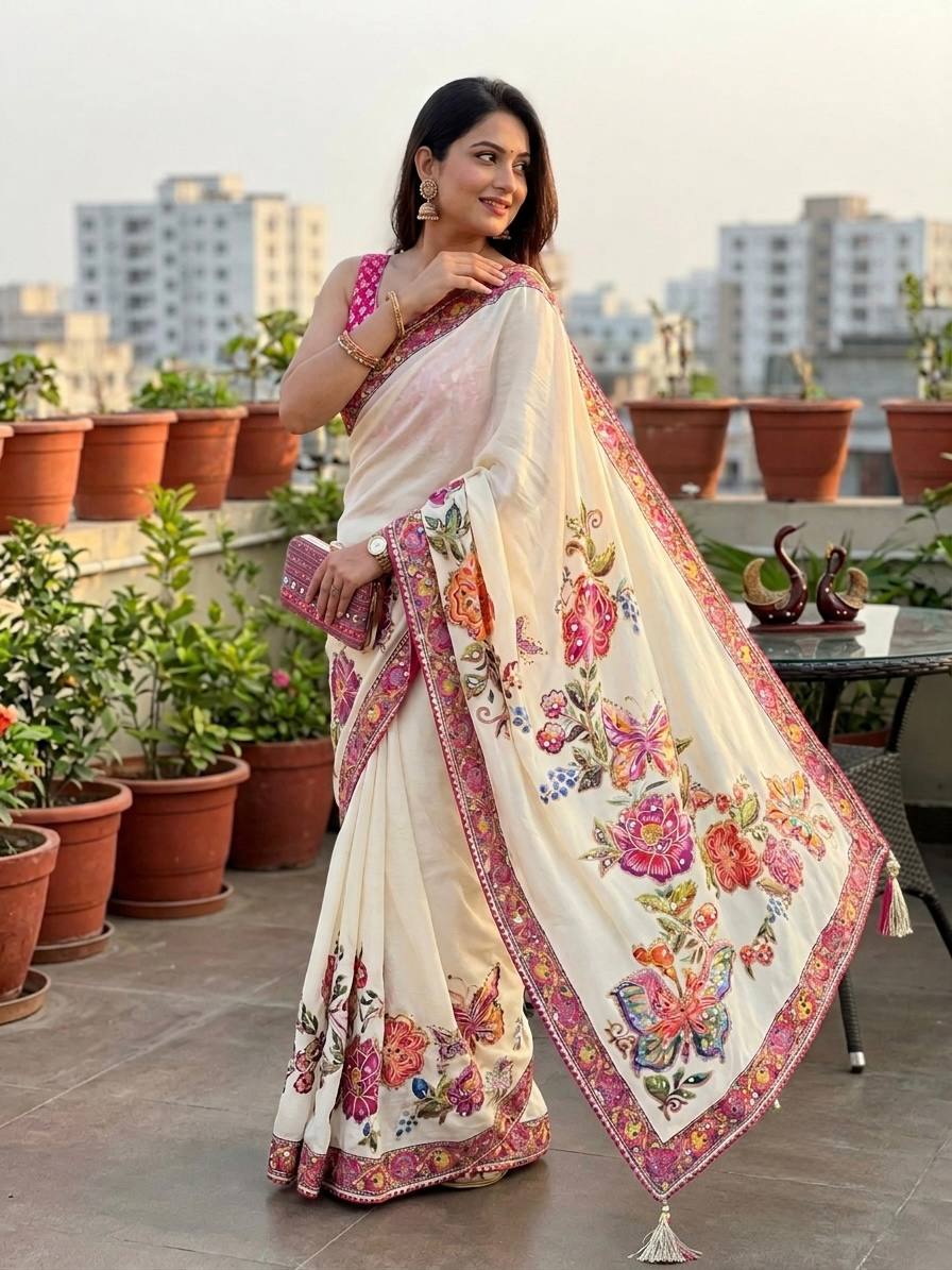 Soft Chinnon Saree