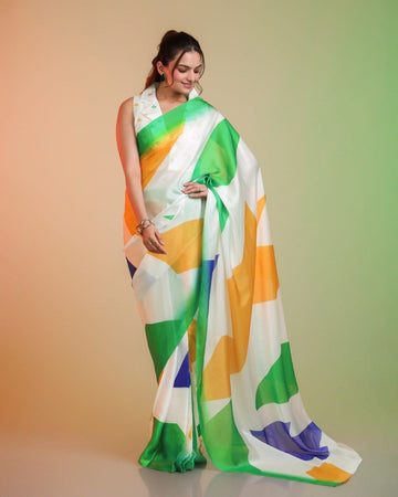 Saree Independence day look