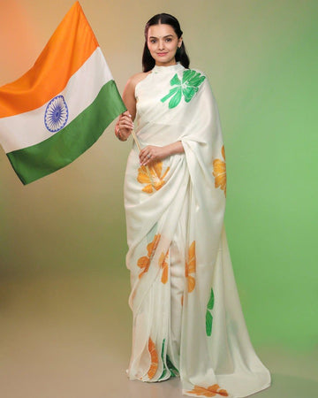 Saree independence day look